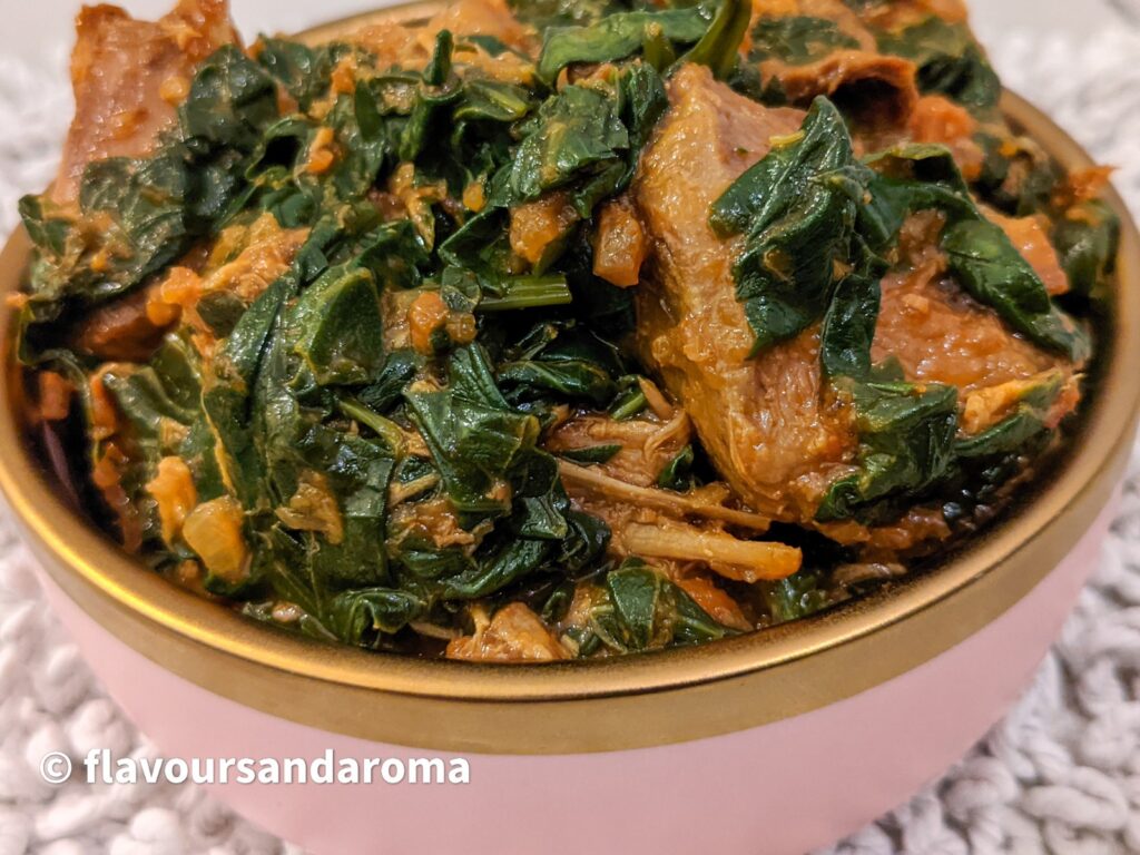 Healthy Nigerian Spinach Stew (Efo riro without Palm Oil) 
